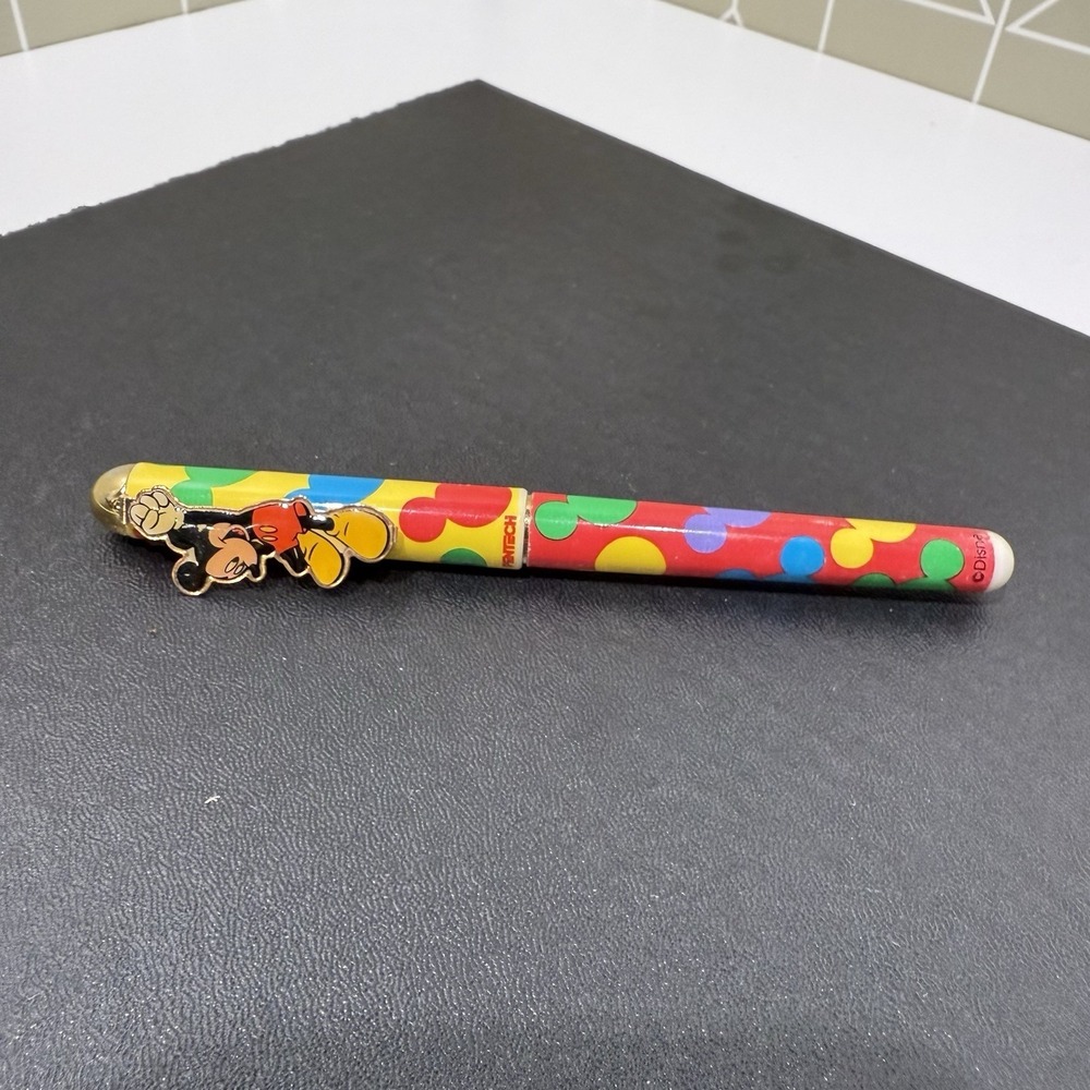 Disney Mickey‎ Mouse Pentech Pen Metal Case 1995 Vintage Made in Taiwan
